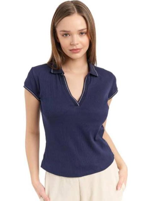 PLAYERA BASICA AZUL MARINO HOLLY LAND