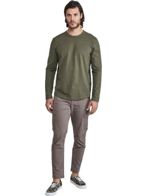 PLAYERA BASICA MANGA LARGA CUELLO REDONDO VERDE OLIVO NEXT CO