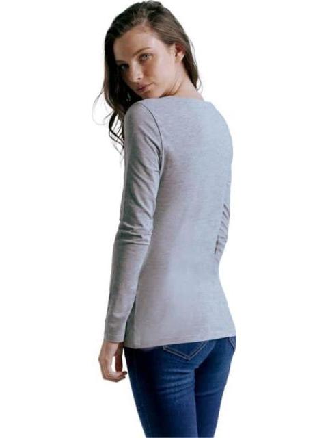 PLAYERA MANGA LARGA GRIS HOLLY LAND