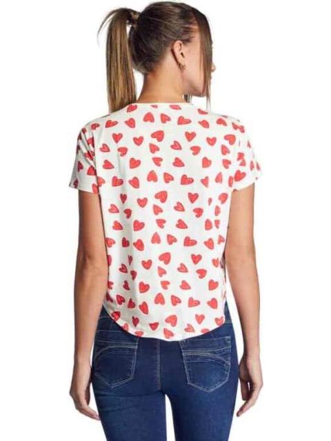 PLAYERA CORAZONES BLANCO HOLLY LAND