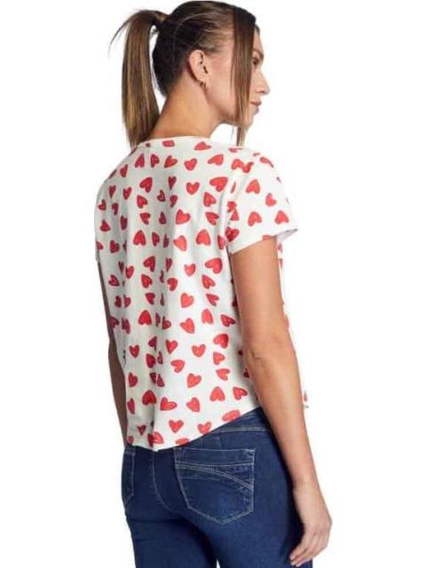 PLAYERA CORAZONES BLANCO HOLLY LAND