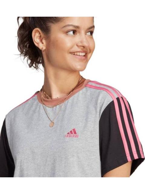 PLAYERA CORTA ESSENTIALS GRIS ADIDAS