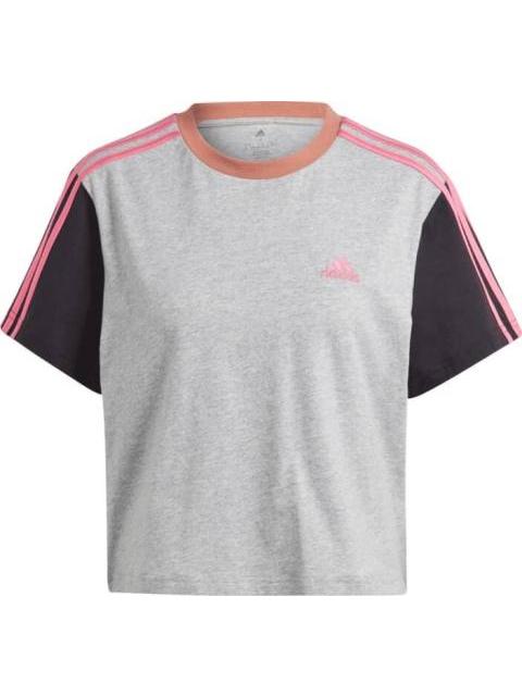 PLAYERA CORTA ESSENTIALS GRIS ADIDAS