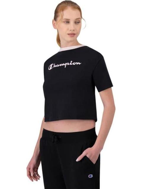 PLAYERA CROP W NEGRO CHAMPION