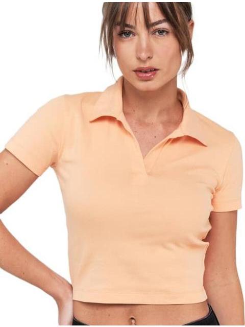 PLAYERA CROP CORAL HOLLY LAND
