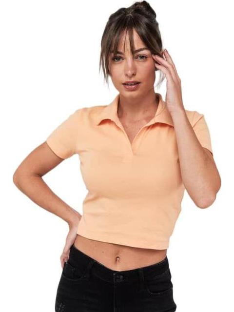 PLAYERA CROP CORAL HOLLY LAND