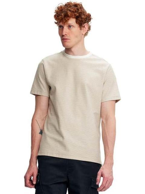 PLAYERA CUELLO CON VISOS EN BLANCO BEIGE NEXT CO
