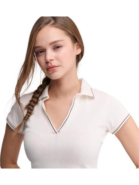 PLAYERA CUELLO V BLANCO HOLLY LAND