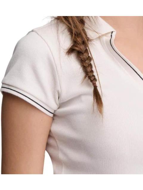 PLAYERA CUELLO V BLANCO HOLLY LAND