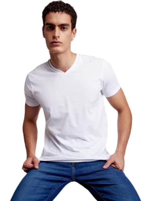 PLAYERA CUELLO V BLANCO NEXT CO
