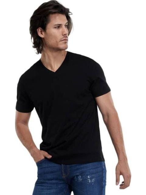 PLAYERA CUELLO V NEGRO NEXT CO