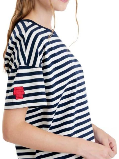 PLAYERA DAMA AZUL MARINO PEANUTS