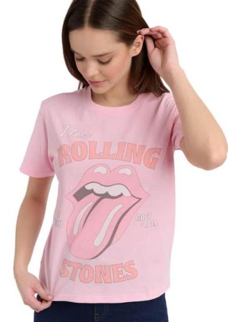 PLAYERA DAMA ROSA THE ROLLING STONES