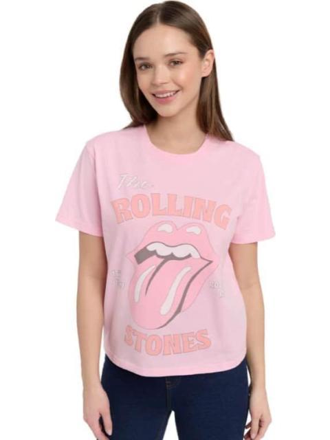 PLAYERA DAMA ROSA THE ROLLING STONES