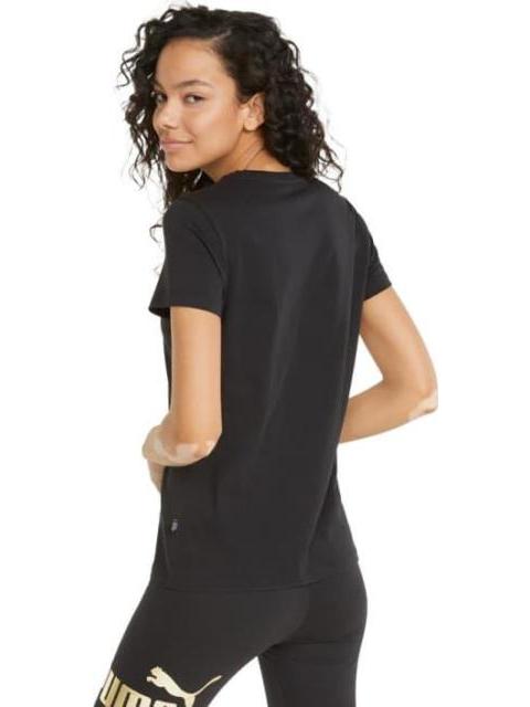 PLAYERA ESS METALLIC LOGO TEE NEGRO PUMA