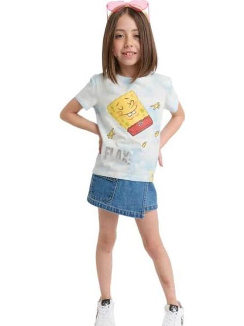 PLAYERA ESTAMPADA APLICACIONES AZUL BOB ESPONJA