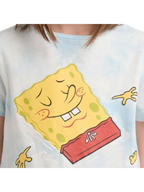 PLAYERA ESTAMPADA APLICACIONES AZUL BOB ESPONJA