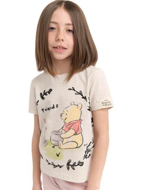 PLAYERA ESTAMPADA APLICACIONES BEIGE WINNIE THE POOH