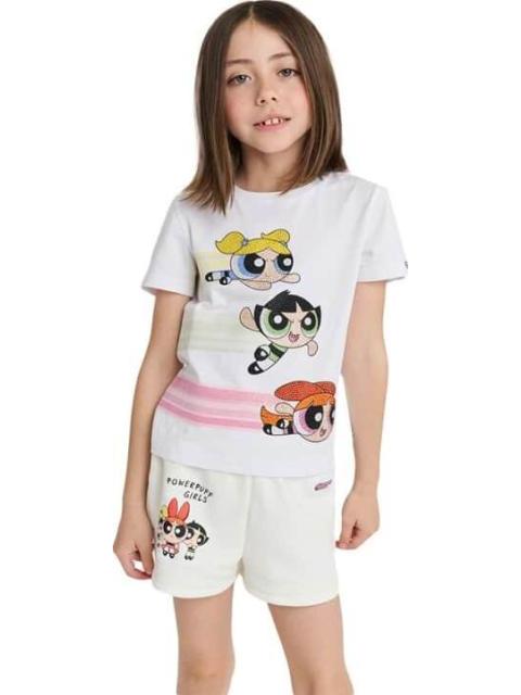 PLAYERA ESTAMPADA APLICACIONES BLANCO LAS CHICAS SUPER PODEROSAS