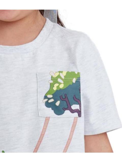 PLAYERA ESTAMPADA APLICACIONES GRIS BLUEY
