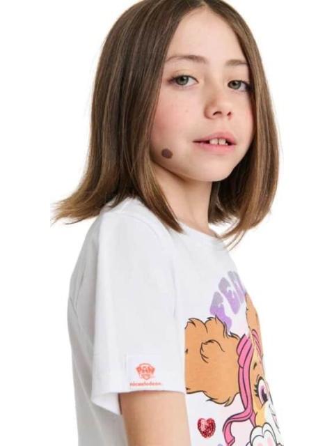 PLAYERA ESTAMPADA APLICACIONES MARFIL PAW PATROL
