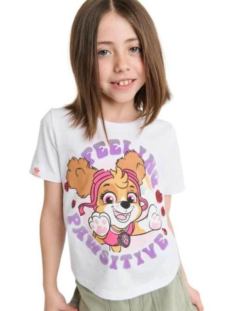 PLAYERA ESTAMPADA APLICACIONES MARFIL PAW PATROL