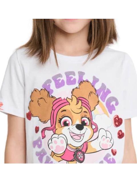 PLAYERA ESTAMPADA APLICACIONES MARFIL PAW PATROL