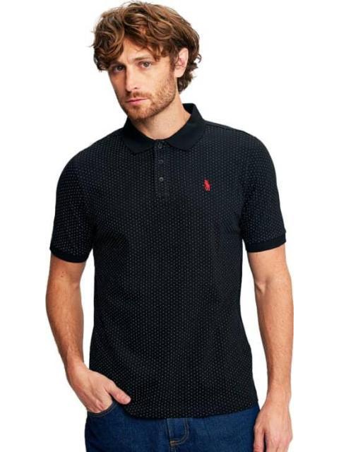PLAYERA ESTAMPADA NEGRO HPC POLO