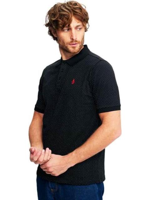 PLAYERA ESTAMPADA NEGRO HPC POLO