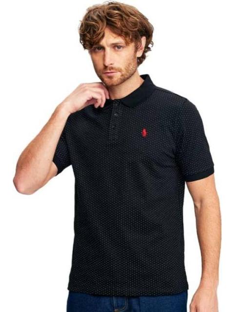 PLAYERA ESTAMPADA NEGRO HPC POLO