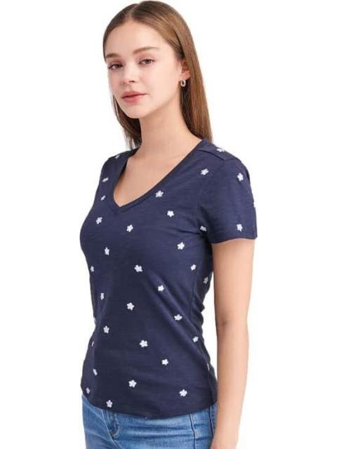 PLAYERA FLORES AZUL MARINO HOLLY LAND