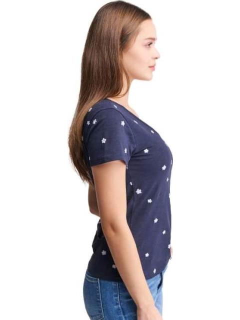 PLAYERA FLORES AZUL MARINO HOLLY LAND
