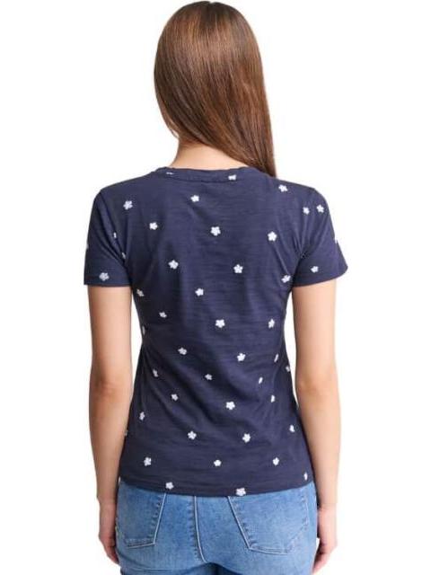 PLAYERA FLORES AZUL MARINO HOLLY LAND
