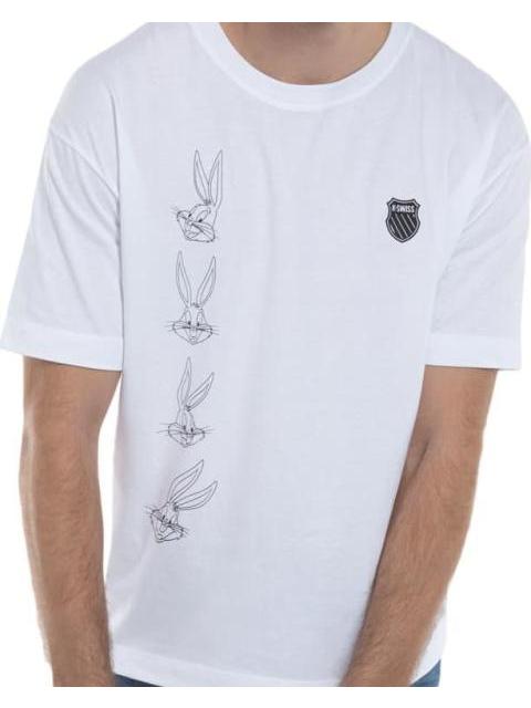 PLAYERA BUGS BUNNY BLANCO K-SWISS