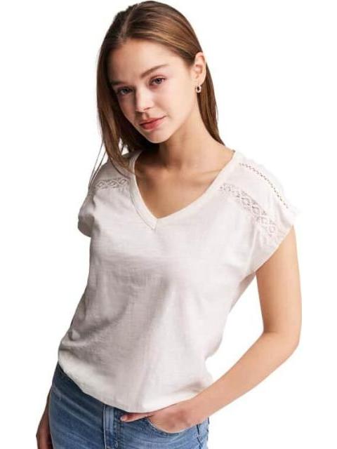 PLAYERA MANGA CORTA MARFIL HOLLY LAND
