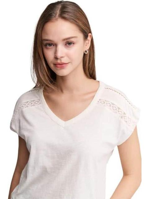 PLAYERA MANGA CORTA MARFIL HOLLY LAND