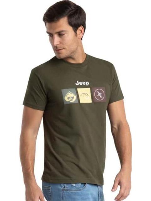 PLAYERA MANGA CORTA VERDE OLIVO JEEP