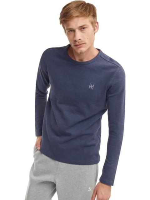PLAYERA MANGA LARGA MODA AZUL NEXT CO