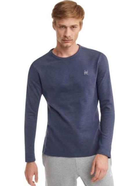 PLAYERA MANGA LARGA MODA AZUL NEXT CO