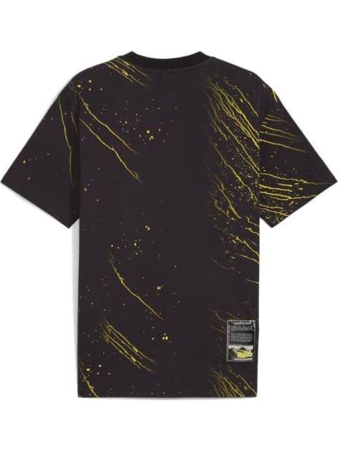 PLAYERA MOTORSPORT FERRARI RACE COLOR S AOP TEE NEGRO PUMA