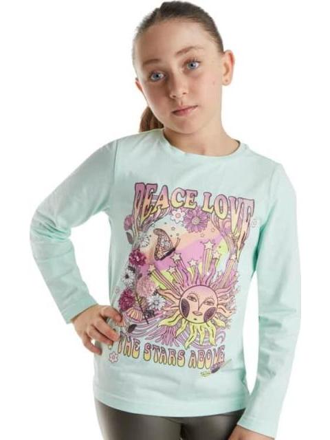 PLAYERA NIÑA AZUL MENTA HOLLY LAND KIDS