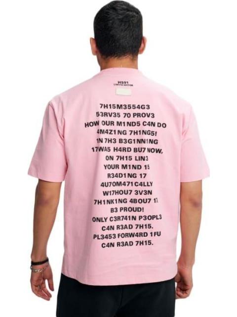 PLAYERA OVERSIZE LARGO MEDIO ROSA HARD SODA