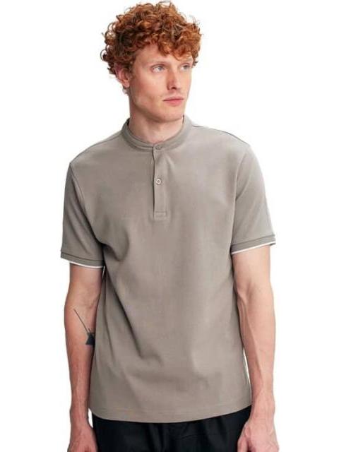 PLAYERA POLO CORTA LISA GRIS NEXT CO