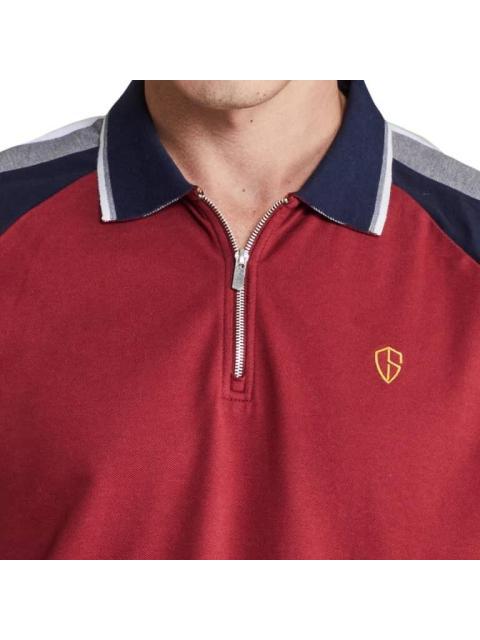 PLAYERA POLO MANGA RANGLAN VINO D.E.E.P SELECTION