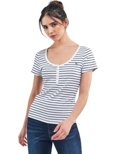 PLAYERA RAYAS MANGA CORTA BLANCO HOLLY LAND