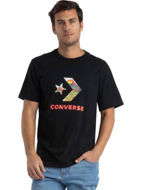 PLAYERA STAR CHEVRON BLOCK INFILL SS TEE NEGRO CONVERSE