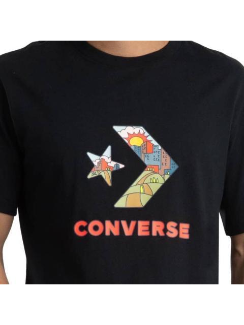 PLAYERA STAR CHEVRON BLOCK INFILL SS TEE NEGRO CONVERSE
