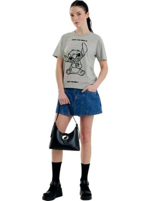 PLAYERA STITCH GRIS DISNEY