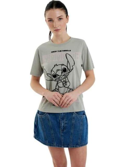 PLAYERA STITCH GRIS DISNEY