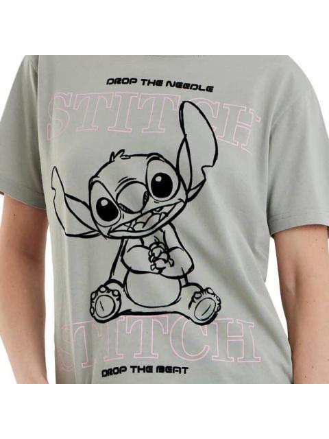 PLAYERA STITCH GRIS DISNEY